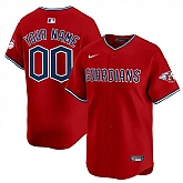 Men's Cleveland Guardians Active Player Custom Red Alternate Limited Stitched Baseball Jersey,baseball caps,new era cap wholesale,wholesale hats